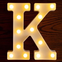 Yorulory Led Letter Lights Sign Letters Light Up Letters Sign For Night Light Wedding Birthday Party Battery Powered Christmas Lamp Home Bar (K)