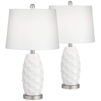 360 Lighting Brad Modern Coastal Style Accent Table Lamps 24.5