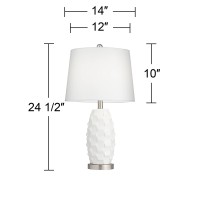 360 Lighting Brad Modern Coastal Style Accent Table Lamps 24.5