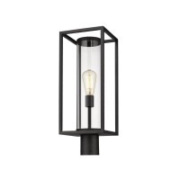 Z-Lite 1 Light Outdoor Post Mount Fixture 584Phmr-Bk, Black