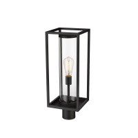 Z-Lite 1 Light Outdoor Post Mount Fixture 584Phmr-Bk, Black