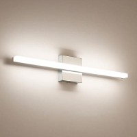 Combuh Led Bathroom Vanity Light Bar 24Inch 14W Ip44 Chrome Shining Over Mirror Lighting Fixture Indoor Wall Sconces Modern Bright White 4000K