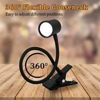 Clip On Light Reading Light, 3 Color Modes Led Desk Lamp, 10-Level Brightness Clamp Light, High=90+Cri Eye Protect Clip On Reading Lamp, 360? Flexible Gooseneck Book Light For Desk Bedside Headboard