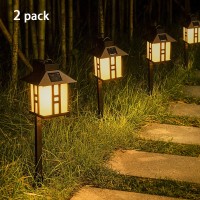 Solpex Solar Garden Lights, Garden Lights Solar Powered, Waterproof Solar Yard Lights For Lawn, Patio, Yard, Pathway, Walkway And Driveway(2 Pack, Warm White)