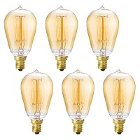 New Orange Heart Vintage Edison Light Bulbs, E12 Candelabra Light Bulbs, 40W Dimmable Incandescent Bulb, 110-130V, St45 Squirrel Cage Filament Edison Bulb For Home Light Fixtures Decorative 6-Pack