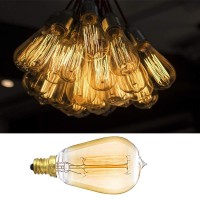 New Orange Heart Vintage Edison Light Bulbs, E12 Candelabra Light Bulbs, 40W Dimmable Incandescent Bulb, 110-130V, St45 Squirrel Cage Filament Edison Bulb For Home Light Fixtures Decorative 6-Pack