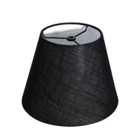 Tootoo Star Barrel Black Small Lamp Shade For Table Floor Lamps Replacement, 6X10X7.5 Inch, Fabric Cloth, Spider Model (Black)