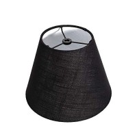 Tootoo Star Barrel Black Small Lamp Shade For Table Lamps Replacement, 5X9X7 Inch,Fabric Cloth, Spider Model (Black)