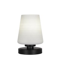 Luna Accent Table Lamp Shown In Matte Black Finish With 6