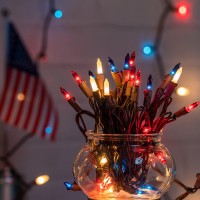 Red White Blue String Lights With Brown Wire 66 Ft 200 Count Ul Certified Christmas Lights Pack Of 2 Sets 33 Ft 100 Mini Lig