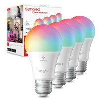 Sengled Smart Light Bulbs, Alexa Light Bulb No Hub Required, Smart Bulbs That Work With Alexa & Google Home, Wifi Light Bulb A19 800Lm 60W Equivalent, Soft White High Cri>90, Only 2.4Ghz Wifi,4 Pack