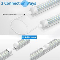 Cnsunway 4Ft Led Shop Light 48W 6300Lm 5000K Daylight T8 Integrated Led Light Fixture Dshape High Output Linkable 48 Sho