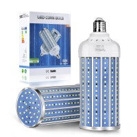 Led Corn Light Bulb 500W Equivalent 5000 Lumen 6500K 50W Large Area Cool Daylight White E26/E27 Medium Base Corn Bulb For Outdoor Indoor Garage Warehouse Factory Workshop Street Backyard Pack Of 2