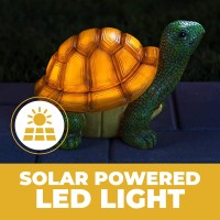 Vp Home Luminous Floral Turtle Solar Powered Led Outdoor Decor Garden Light Great Addition For Your Garden, Solar Powered Light Garden, Christmas Decorations Gifts For Outside Patio Lawn Yard