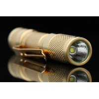 Drop Aaa Brass Flashlight - Edc Mini Pocket Led Torch, Ipx-8 Waterproof, 3 Modes, 1.5 Oz, 110 Lumens (Cree Xp-G2 R5 Led)