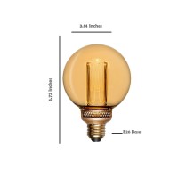 Next Glow Vintage Globe Led, G25 G80 3.5W Eq 20W E26 Led Bulb Base, Dimmable, Soft Warm Ambe, 120 Lumen Round Decorative Light Bulb For Home, Vanity, Kitchen, Restaurant