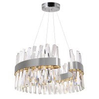 Led Chandelier With Chrome Finish Chandeliers