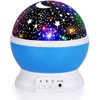 Fortally Kids Star Night Light, Nebula Star Projector 360 Degree Rotation - 4 Led Bulbs 12 Light Color Changing With Usb Cable, Romantic Gifts For Men Women Children