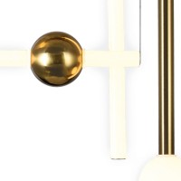 Led Island/Pool Table Chandelier With Brass Finish