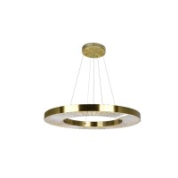 Led Chandelier With Brass Finish