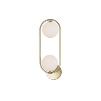 2 Light Sconce With Medallion Gold Finish