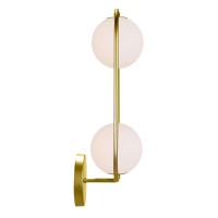 2 Light Sconce With Medallion Gold Finish