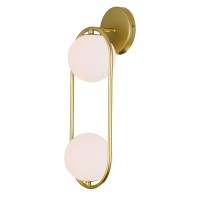 2 Light Sconce With Medallion Gold Finish