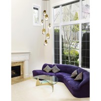 Led Pendant With Brushed Brass Finish