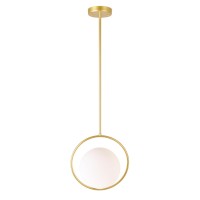 1 Light Mini Pendant With Medallion Gold Finish