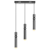 Led Island/Pool Table Chandelier With Polished Nickel Finish