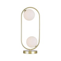 2 Light Lamp With Medallion Gold Finish