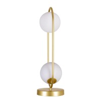 2 Light Lamp With Medallion Gold Finish