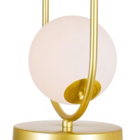 2 Light Lamp With Medallion Gold Finish