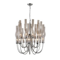 22 Light Chandelier With Polished Nickel Finish