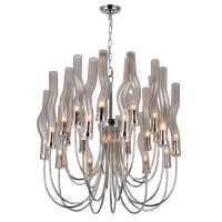 22 Light Chandelier With Polished Nickel Finish