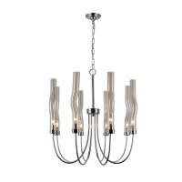 8 Light Chandelier With Polished Nickel Finish