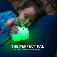 Soothe your children and lull them to sleep with an adorable LumiPet Each friendly bedside nightlight has the option of shining with nine different soft colors including red light for optimum sleep The included remote control lets you or your child cycle 