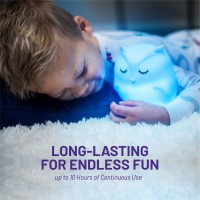 Soothe your children and lull them to sleep with an adorable LumiPet Each friendly bedside nightlight has the option of shining with nine different soft colors including red light for optimum sleep The included remote control lets you or your child cycle 