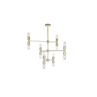 12 Light Chandelier With Medallion Gold Finish