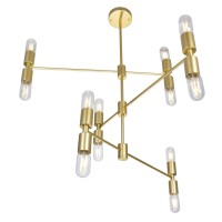 12 Light Chandelier With Medallion Gold Finish