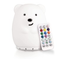 Lumipets Bear Kids Night Light Play Music Silicone Nursery Light For Baby And Toddler Squishy Night Light For Kids Room Ani