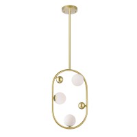 3 Light Mini Pendant With Medallion Gold Finish