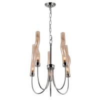 5 Light Chandelier With Polished Nickel Finish