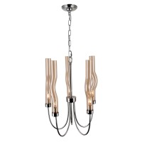 5 Light Chandelier With Polished Nickel Finish