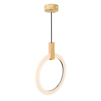 Led Pendant With White Oak Finish