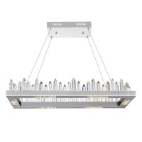 Led Island/Pool Table Chandelier With Polished Nickel Finish