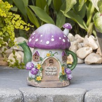 Vp Home Mushroom Teapot Solar Light For Home And Outdoor Decor, Mushroom Solar Powered Flickering Led Garden Light, Solar Powered Teapot Backyard Party Decoration Light, Fairy Garden House