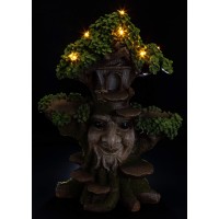 Vp Home Enchanted Tree Solar Light For Home And Outdoor Decor, Enchanted Tree Solar Powered Flickering Led Garden Light Tree Backyard Halloween Decoration