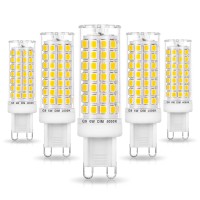 Ziomitus G9 Led Bulbs Dimmable 4000K Natural White,G9 40W 50W 60W T4 Halogen Replacement,No Flicker G9 6W Ac120V Dimmable Neutral Led Bulbs For Chandelier Pendant Lighting,600Lm(5Pack)