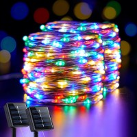 Jmexsuss 2 Pack Solar Christmas Lights Total 400 Led Solar Christmas Tree Lights Outdoor Waterproof 8 Modes Multicolor Solar F